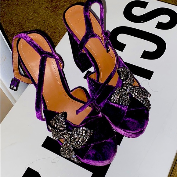 Velvet Embellished Platforms
